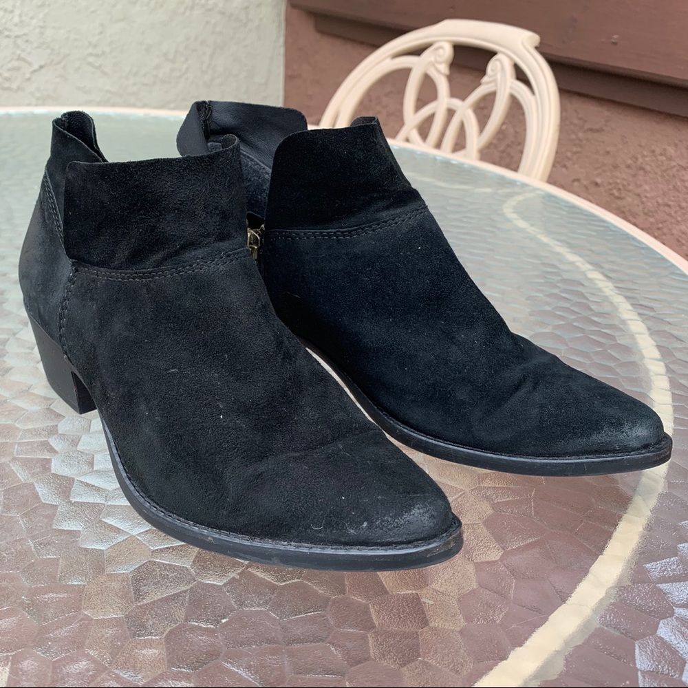 Steve Madden Phoenix Black Suede Booties 7.5